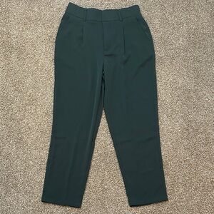 HALARA Dark Green High Waisted Tapered Dress Pants with pockets. New with tags